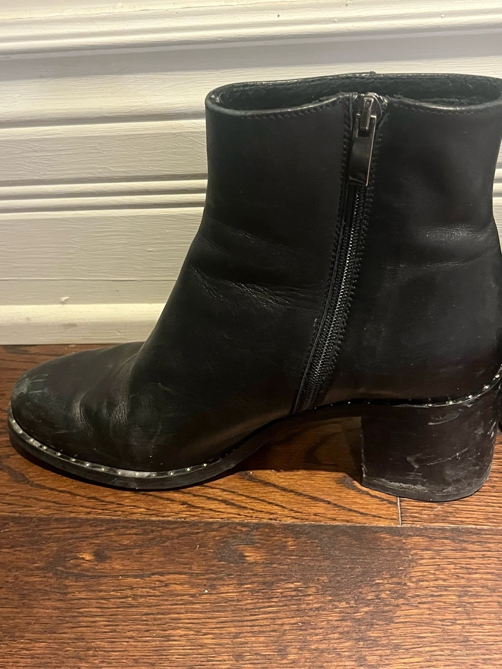 Vero Moda Black Women's Leather Ankle Boots - Picture 4 of 11